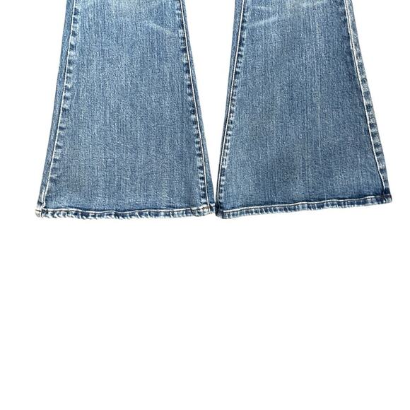 Sandrine Rose x Free People Super Flare Jeans Indigo Size 27 Distressed - Picture 7 of 16